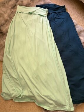 Women’s Maxi Skirt Set of two- Mint and Navy
